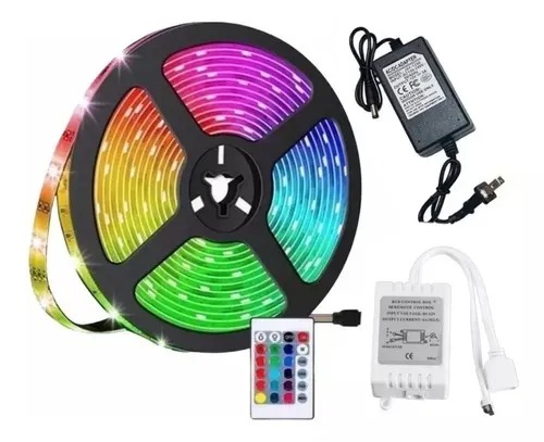 Cinta Led Tira Luces 5 Mts Rgb Multicolo